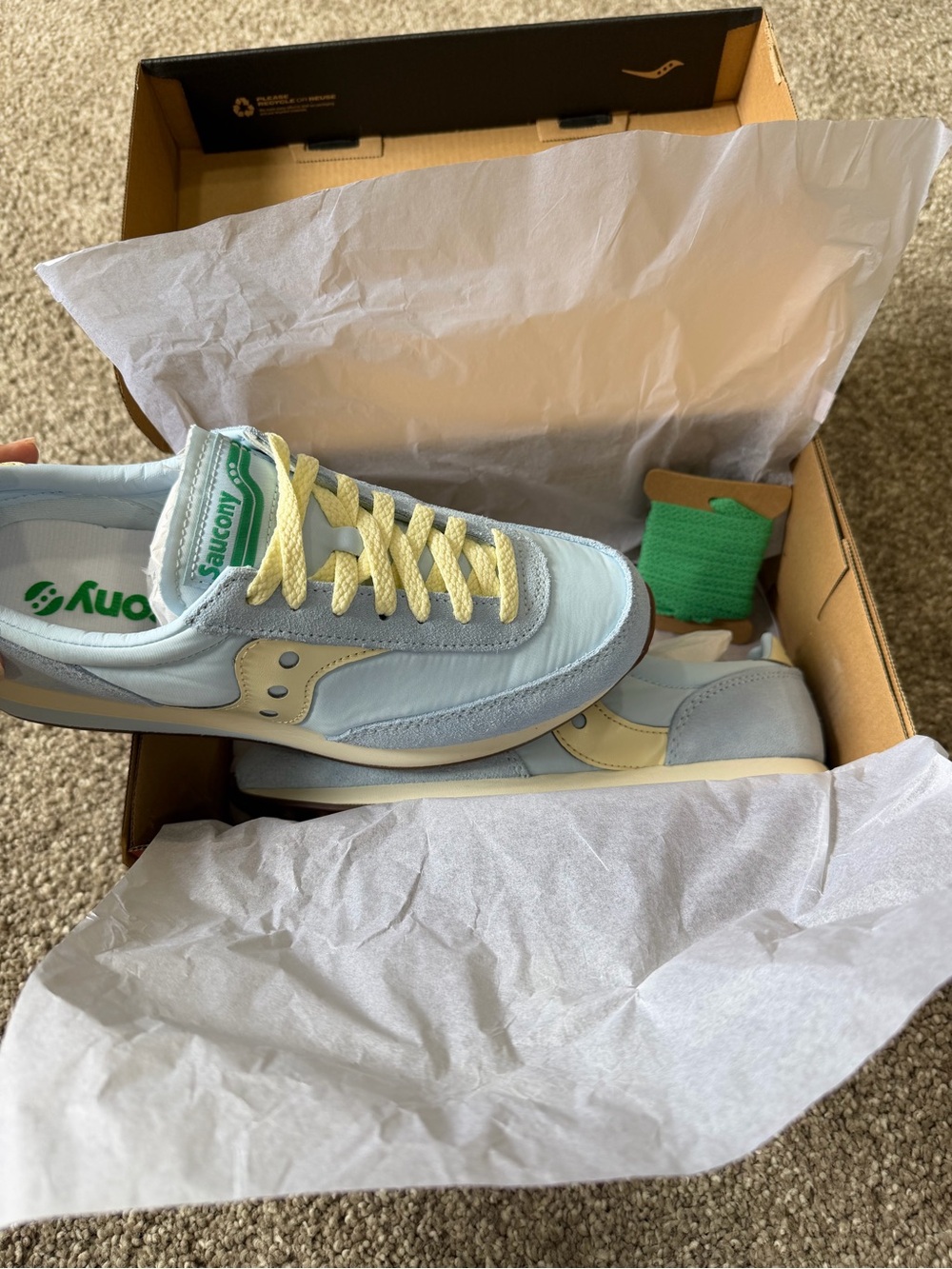Anthropologie Exclusive Saucony Women's Light Blue Retro Trainer 80 Size 8 - Picture 5 of 6